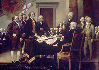 CREDIT: “U.S. Capitol paintings. Signing of the Declaration of Independence, painting by John Trumbull in U.S. Capitol, detail II.” By Horydczak, Theodor, ca. 1890-1971, photographer. From Washington as It Was: Photographs by Theodor Horydczak, 1923-1959 Created/published ca. 1920-ca. 1950. LC-H8-CT-C01-063 DLC Part of Theodor Horydczak Collection (Library of Congress) Horydczak, Theodor, ca. 1890-1971. Library of Congress Prints and Photographs Division Washington, D.C. 20540 USA