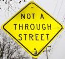 Not a Through Street sign
