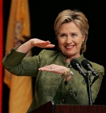 Hillary Clinton showing optimistic belief of her chances of winning