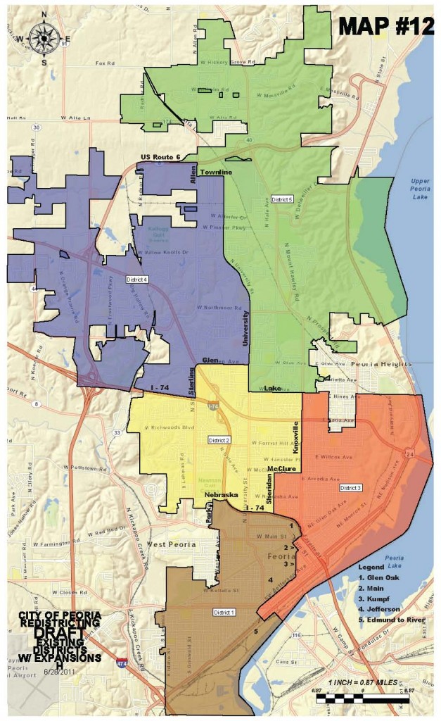 Redistricting committee forwards Map 12 to full Council The Peoria