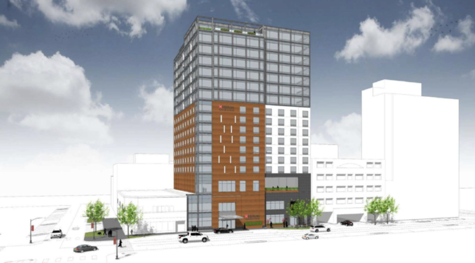 Artist's rendering of new hotel planned for Fulton and Adams